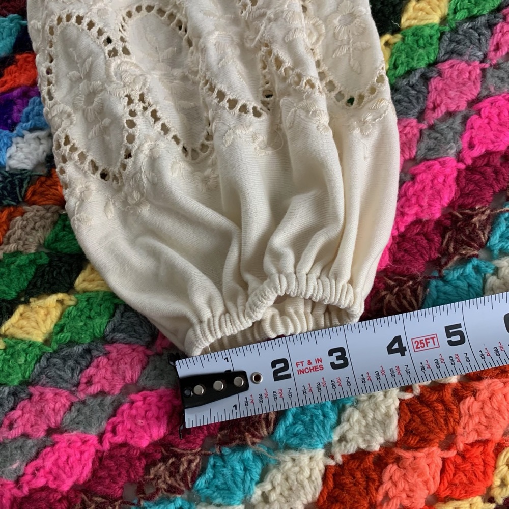 Vintage Jersey Stretch Knit Button Polo Collar Lace Eyelet Tie Belted Mi… - Picture 7 of 9